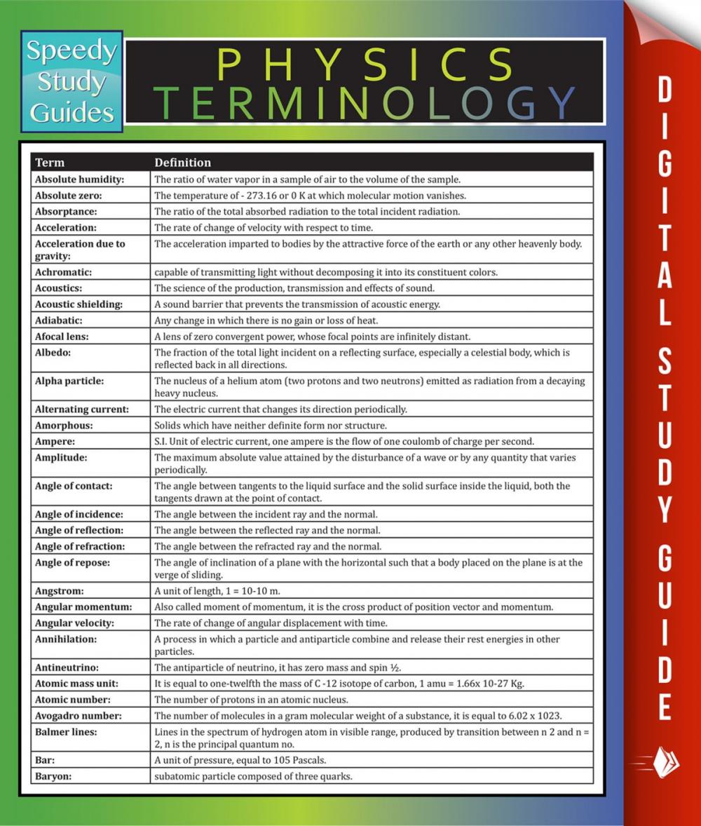 Big bigCover of Physics Terminology