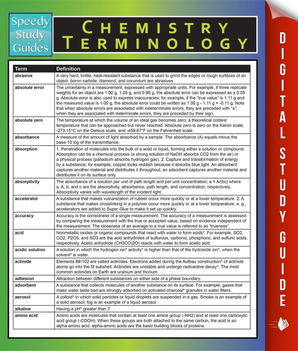 Big bigCover of Chemistry Terminology