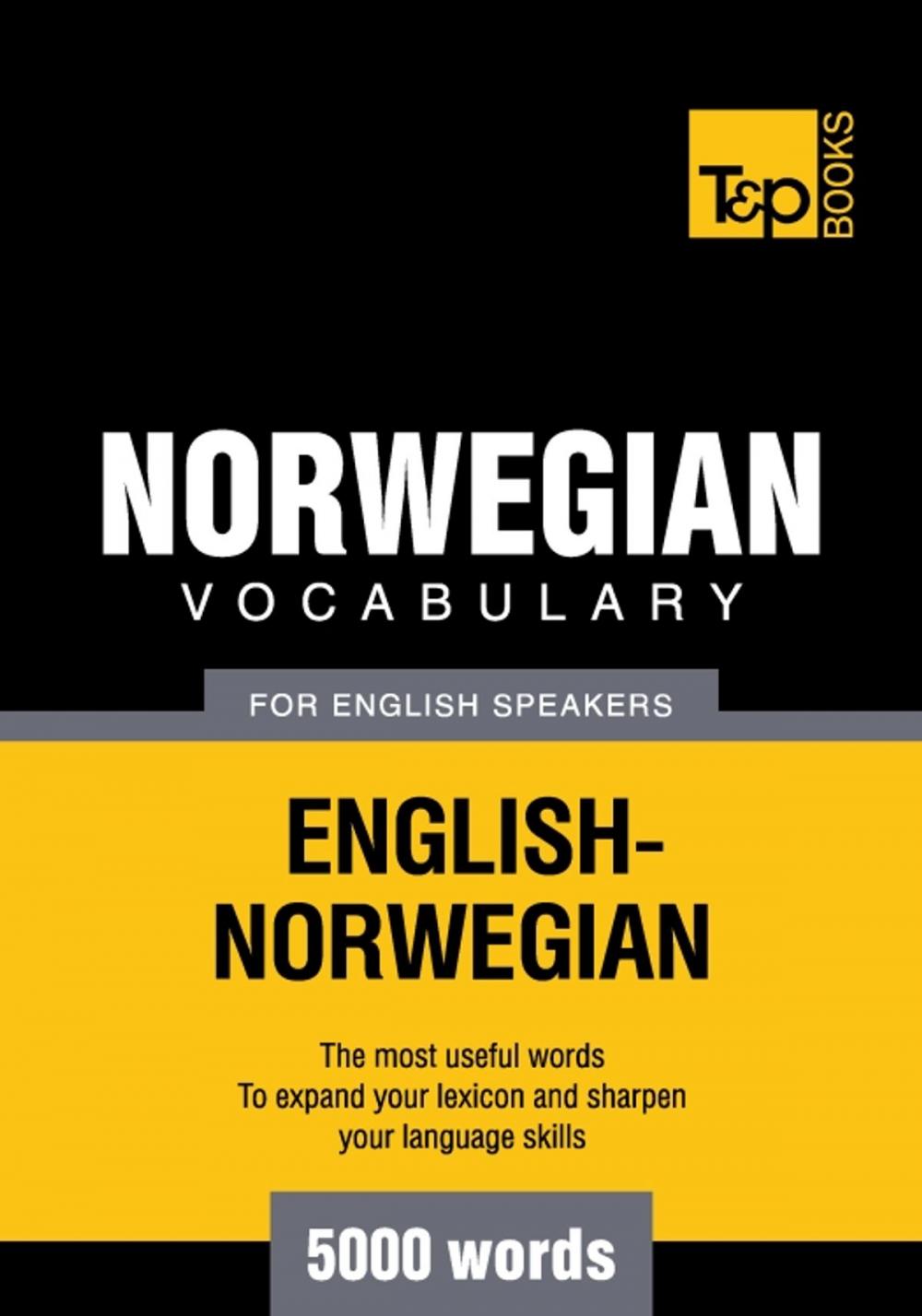 Big bigCover of Norwegian vocabulary for English speakers - 5000 words