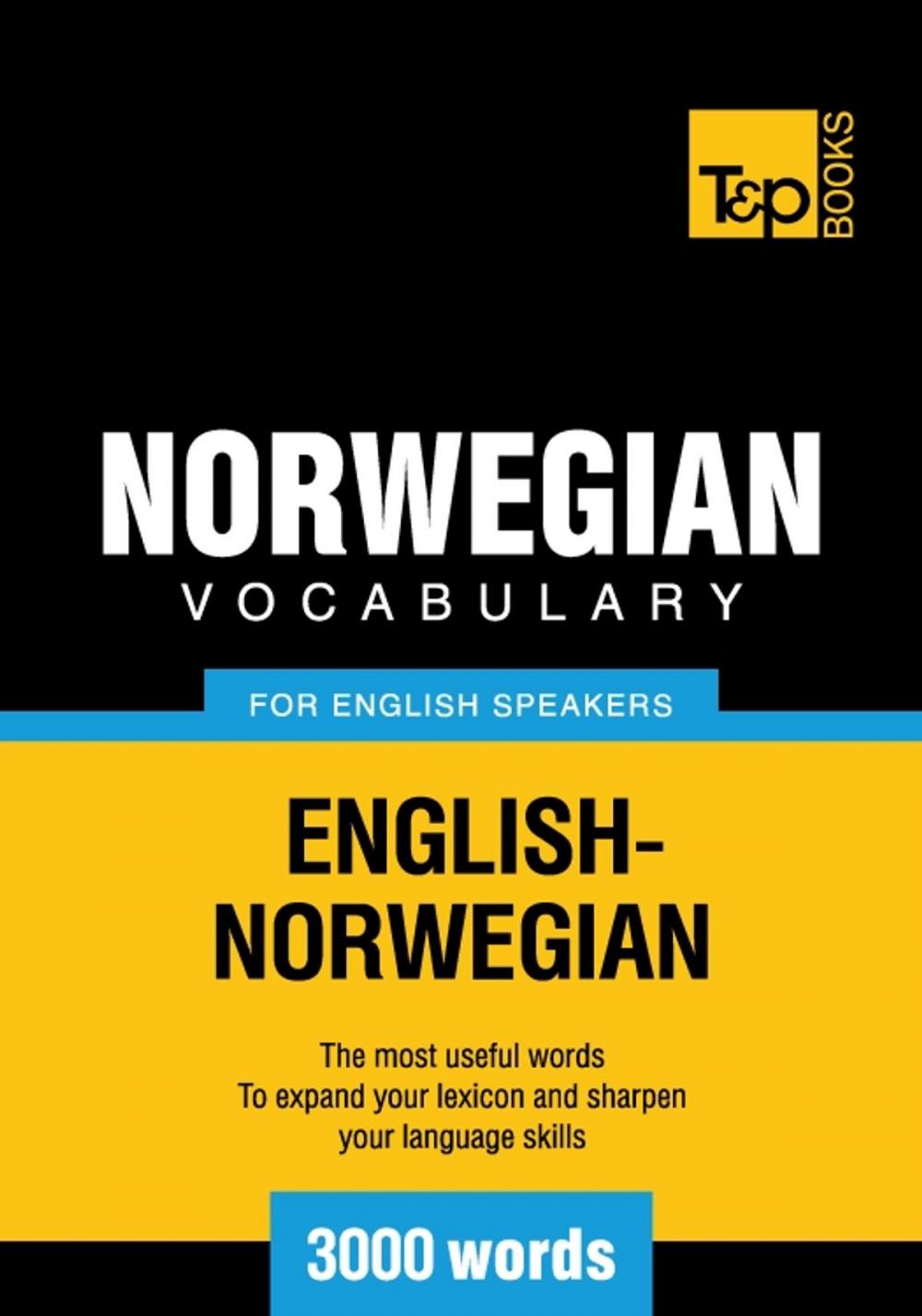 Big bigCover of Norwegian vocabulary for English speakers - 3000 words