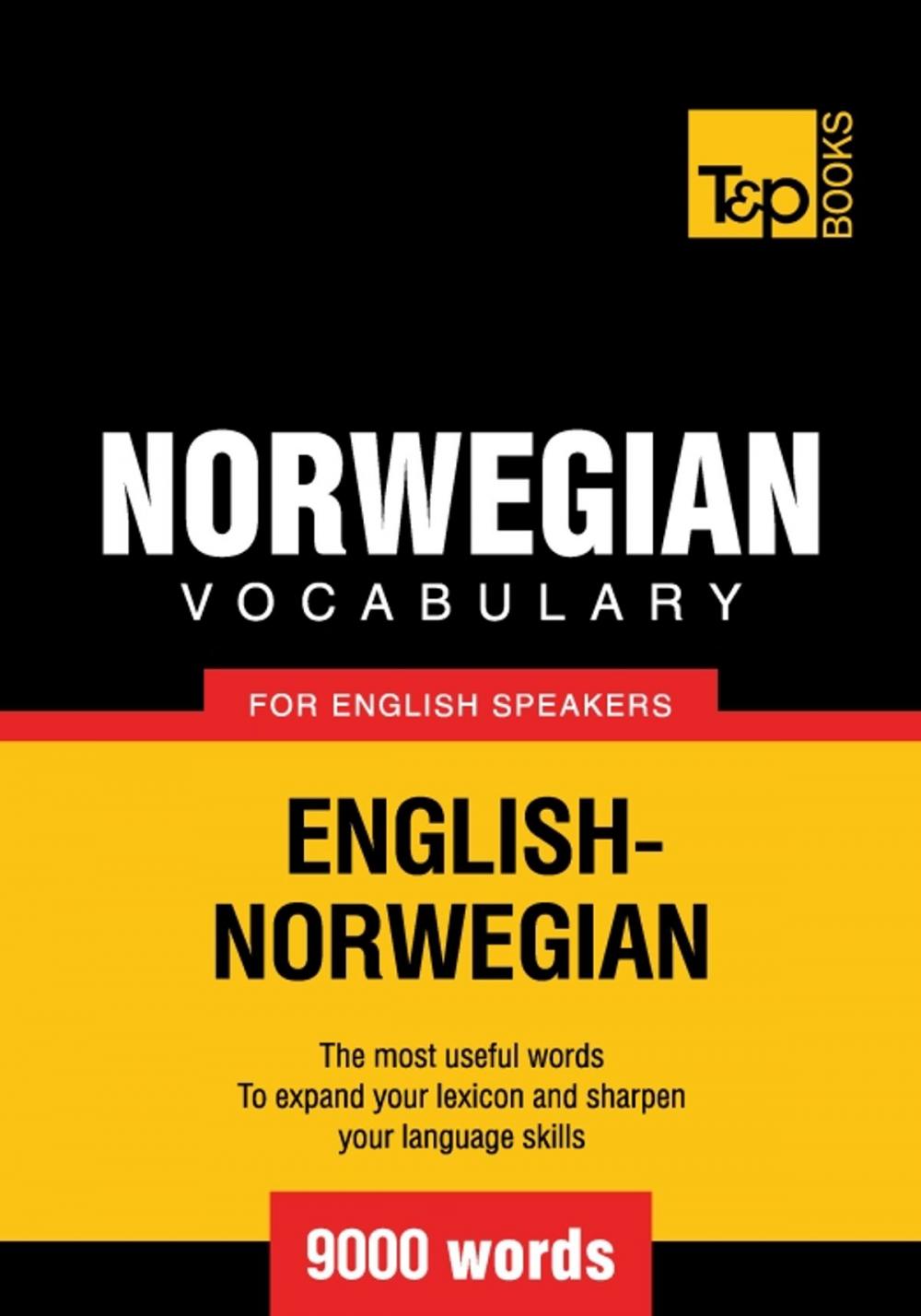 Big bigCover of Norwegian vocabulary for English speakers - 9000 words