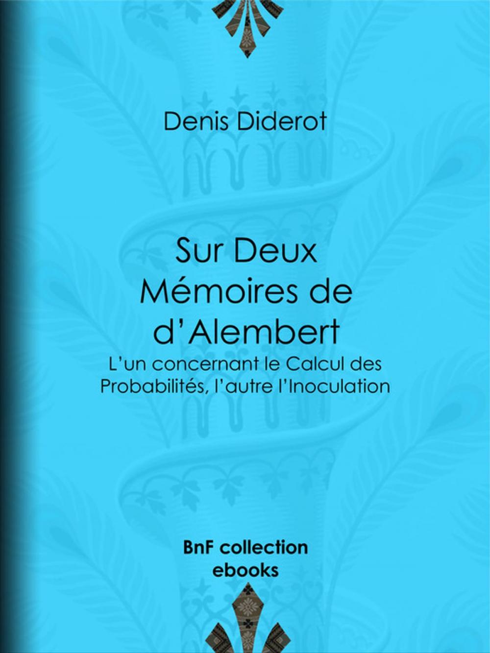 Big bigCover of Sur Deux Mémoires de d'Alembert