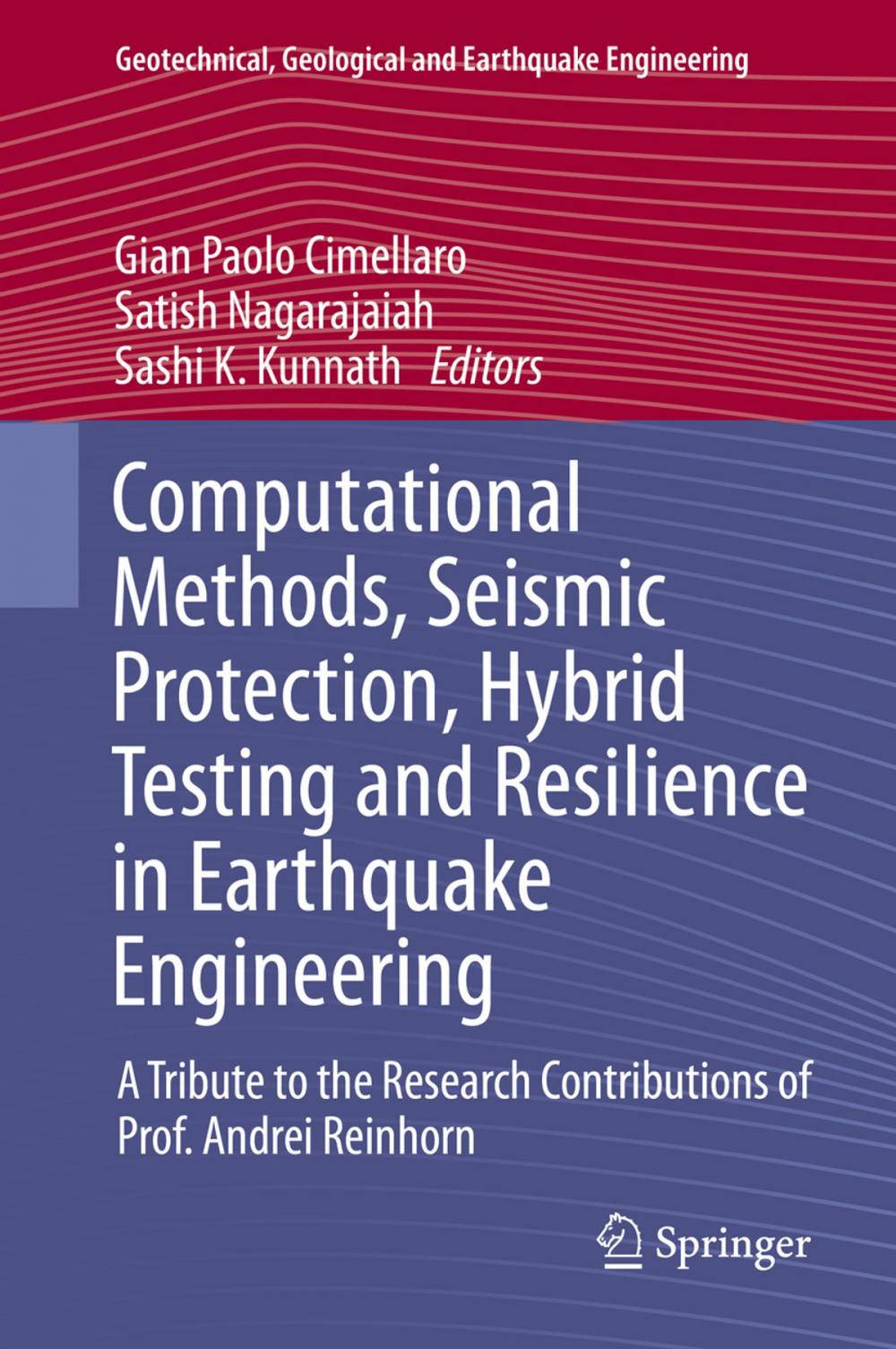 Big bigCover of Computational Methods, Seismic Protection, Hybrid Testing and Resilience in Earthquake Engineering