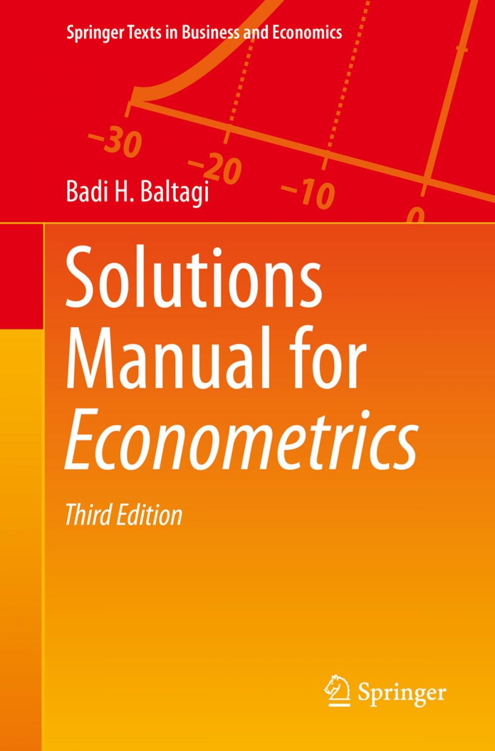 Big bigCover of Solutions Manual for Econometrics