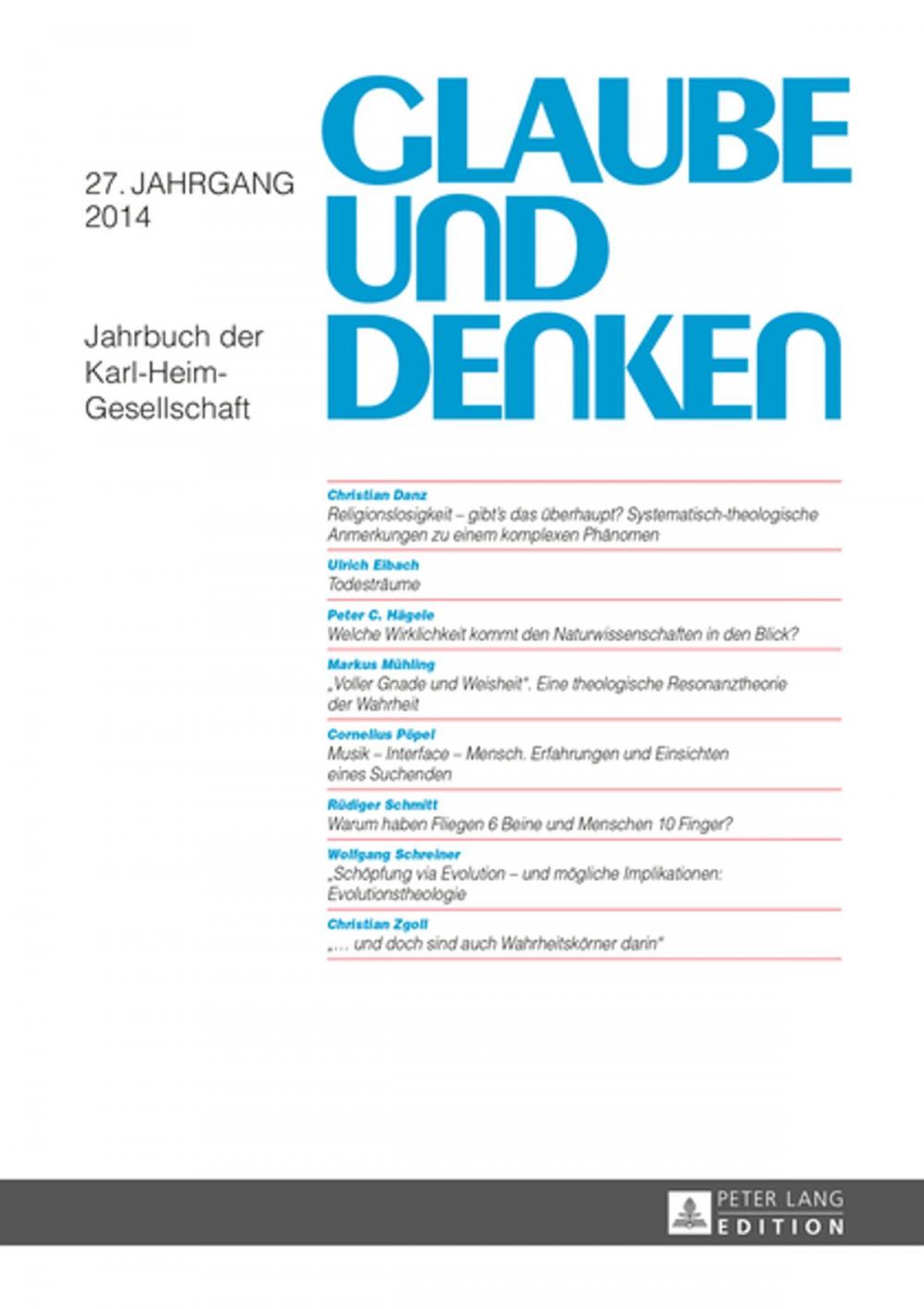 Big bigCover of Glaube und Denken