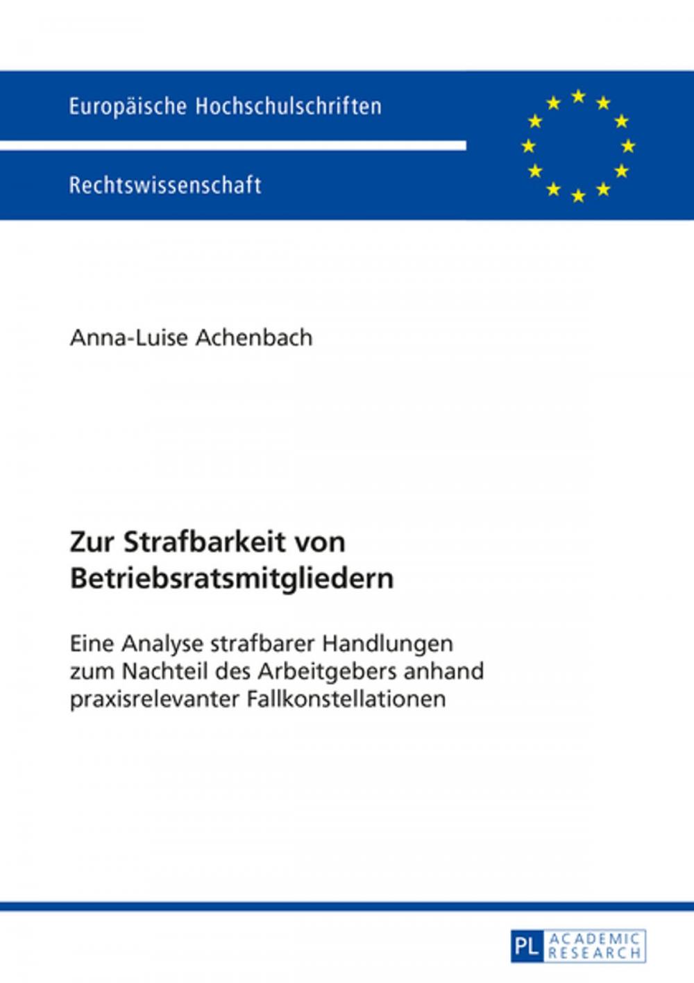 Big bigCover of Zur Strafbarkeit von Betriebsratsmitgliedern