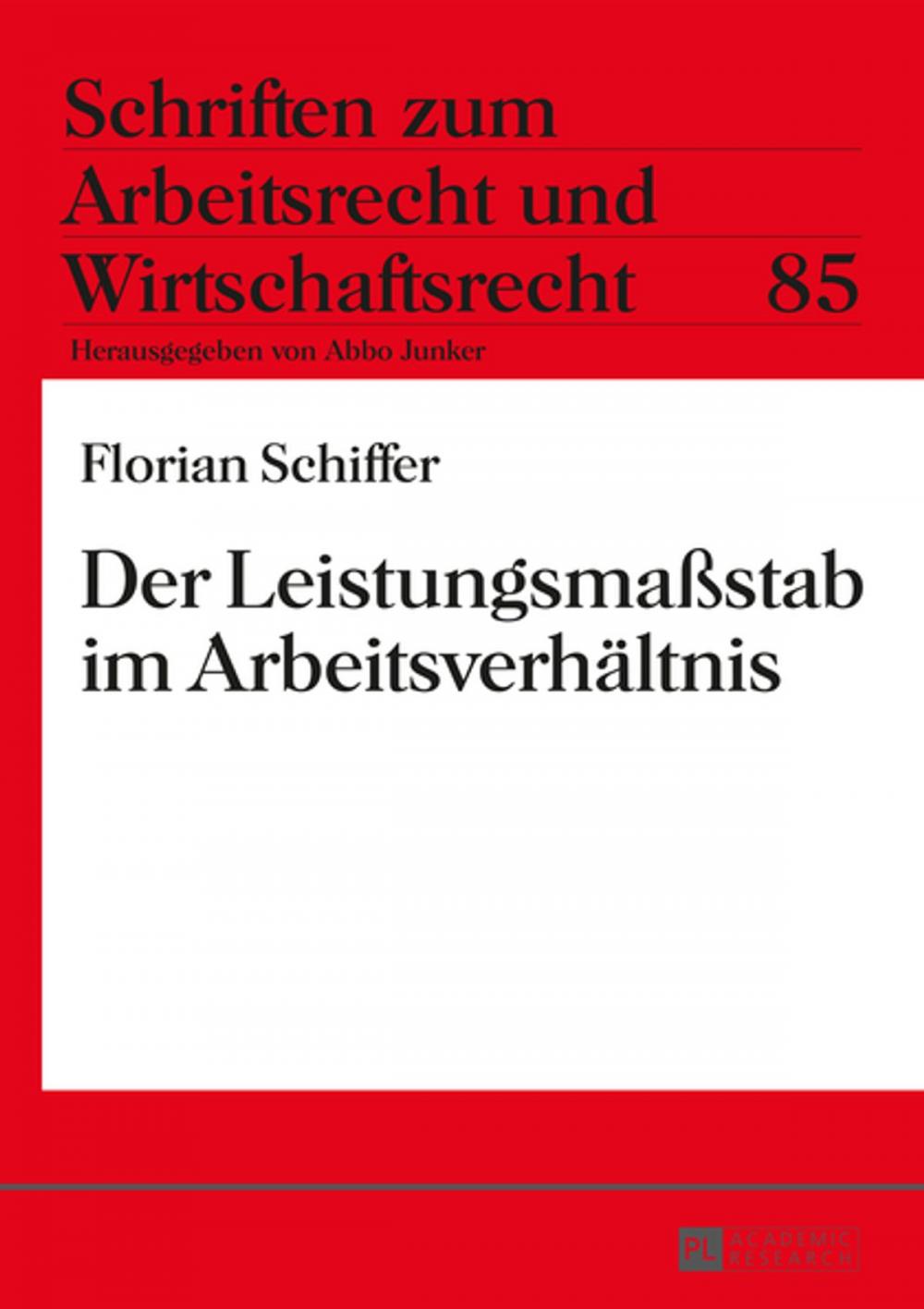 Big bigCover of Der Leistungsmaßstab im Arbeitsverhaeltnis