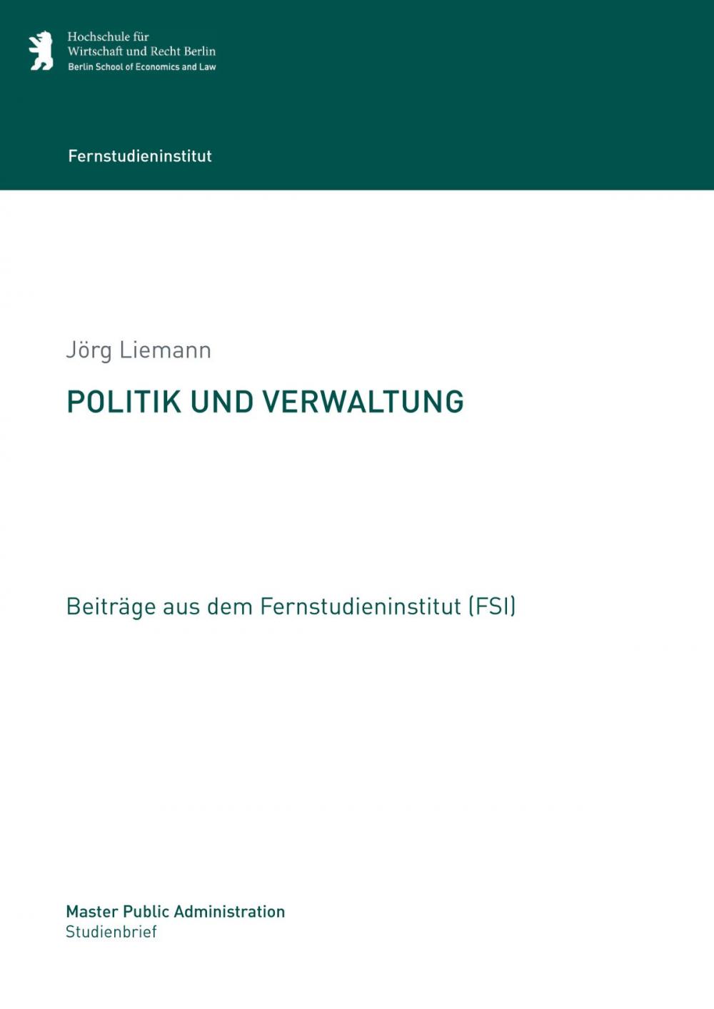 Big bigCover of Politik und Verwaltung