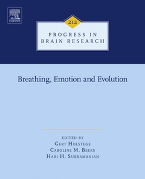 Cover of the book Breathing, Emotion and Evolution by Gert Holstege, Caroline M. Beers, Hari H. Subramanian, Elsevier Science