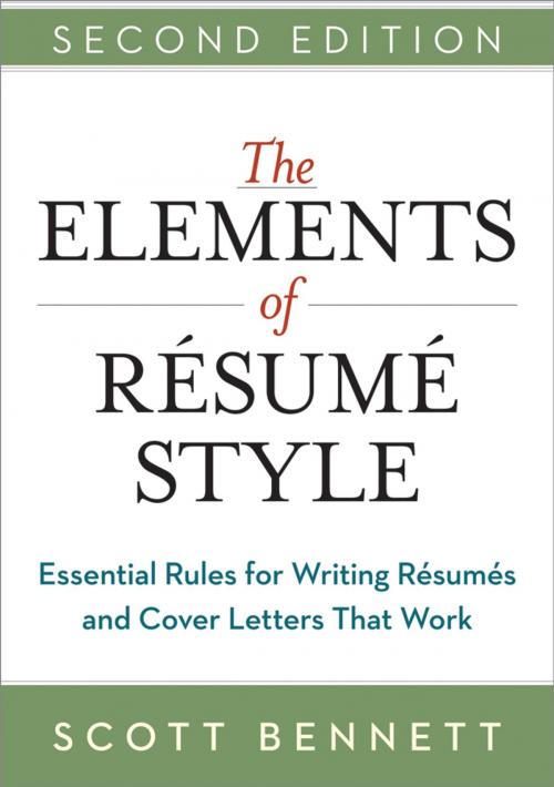 Cover of the book The Elements of Resume Style by Scott Bennett, AMACOM