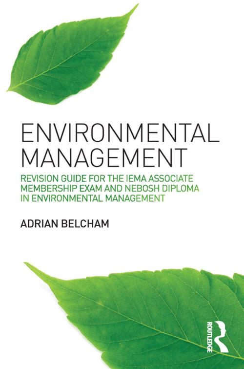 Cover of the book Environmental Management: by Adrian Belcham, Taylor and Francis