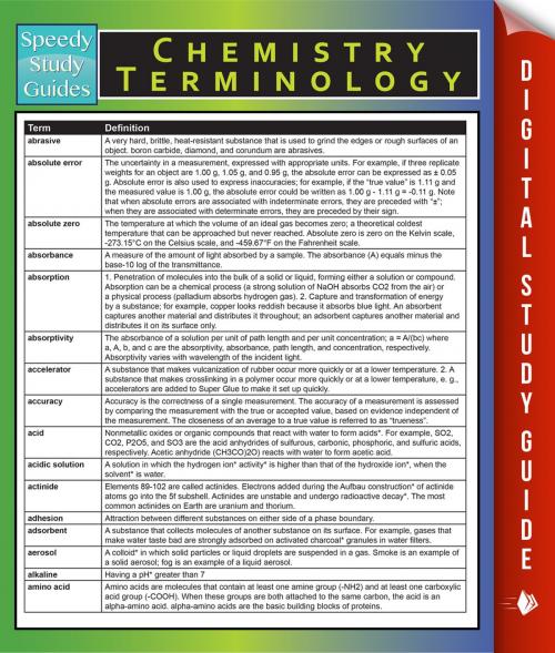 Cover of the book Chemistry Terminology by Speedy Publishing, Speedy Publishing LLC