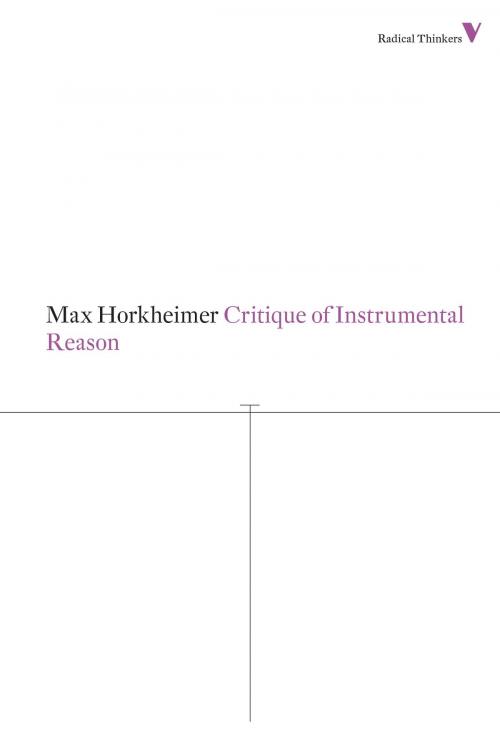 Cover of the book Critique of Instrumental Reason by Max Horkheimer, Verso Books