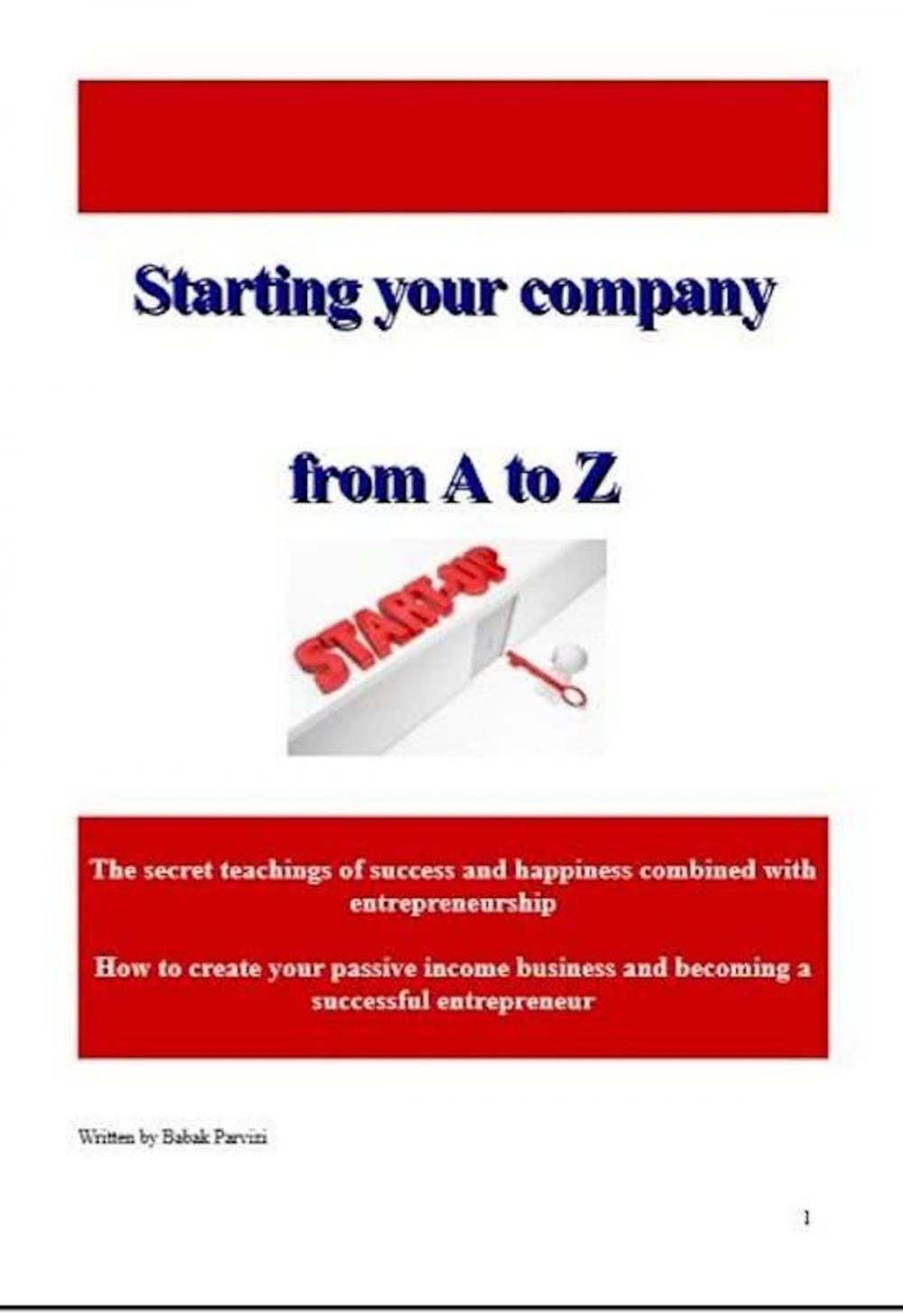Big bigCover of Starting a company from A to Z
