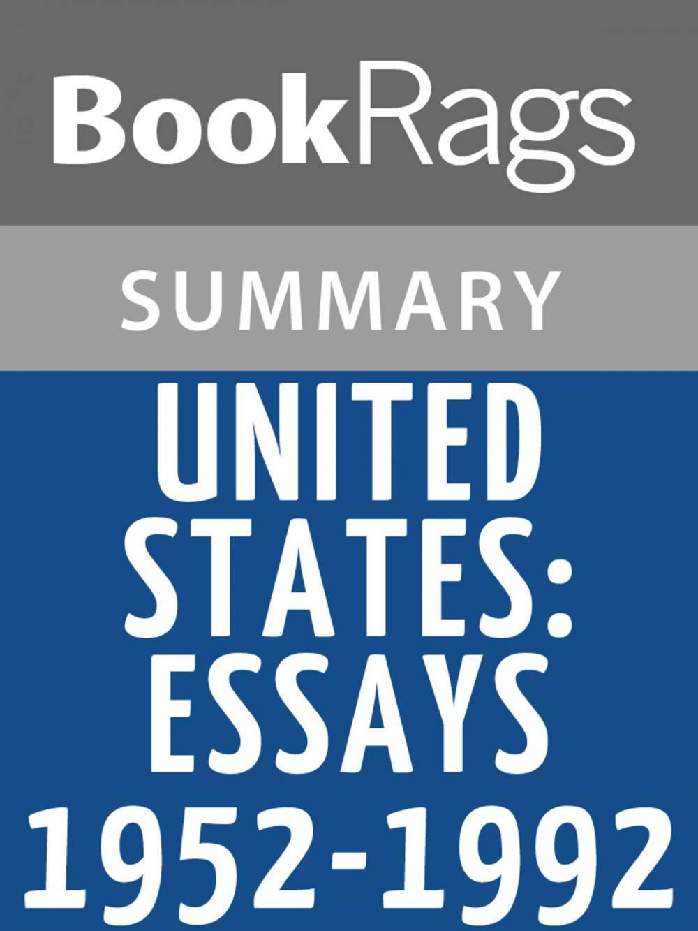 Big bigCover of United States: Essays 1952-1992 by Gore Vidal Summary & Study Guide