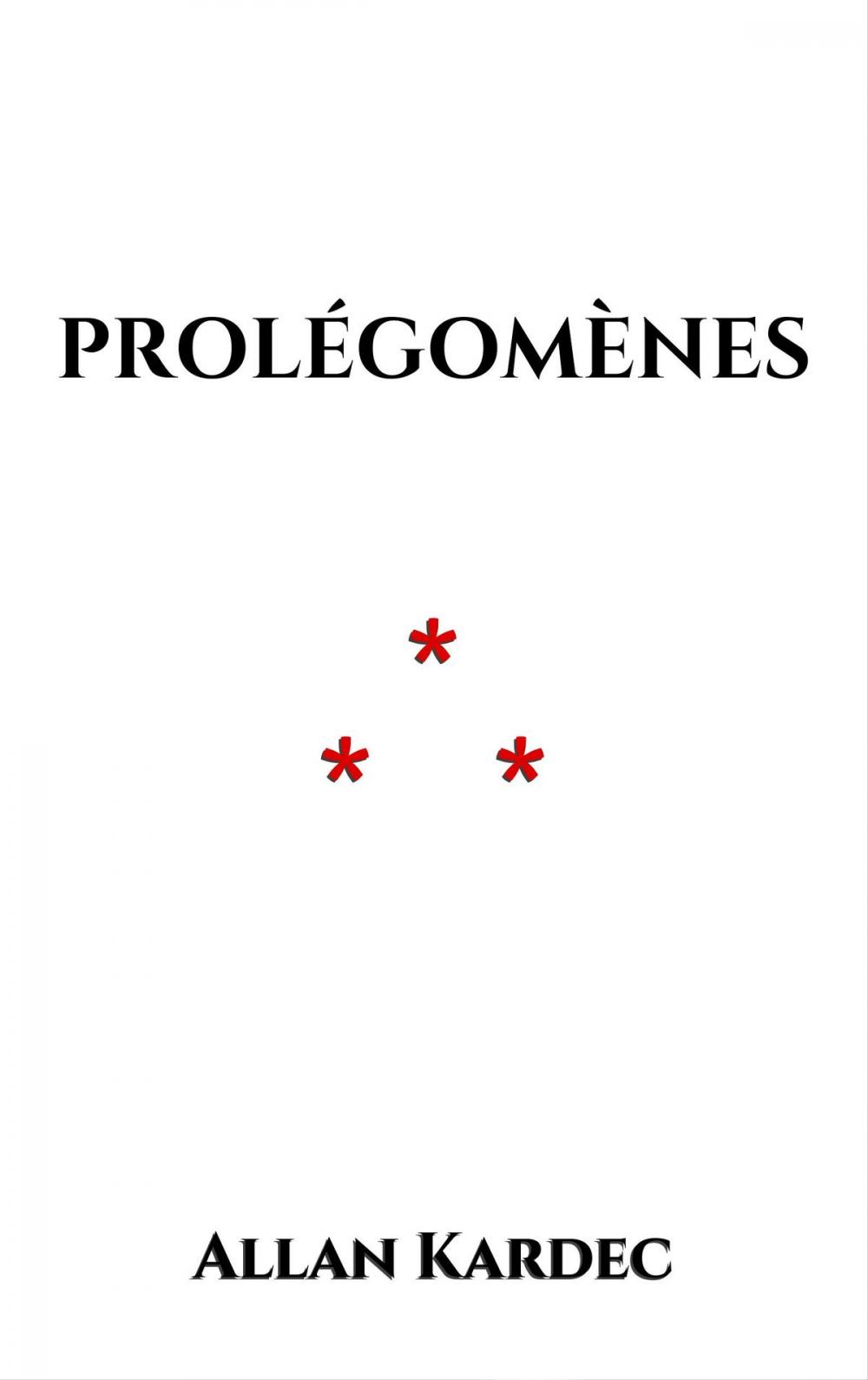 Big bigCover of Prolégomènes