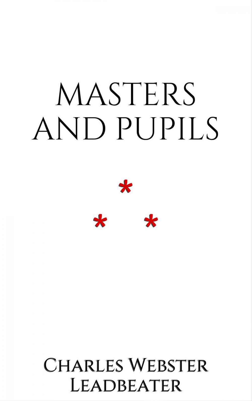 Big bigCover of Masters and Pupils