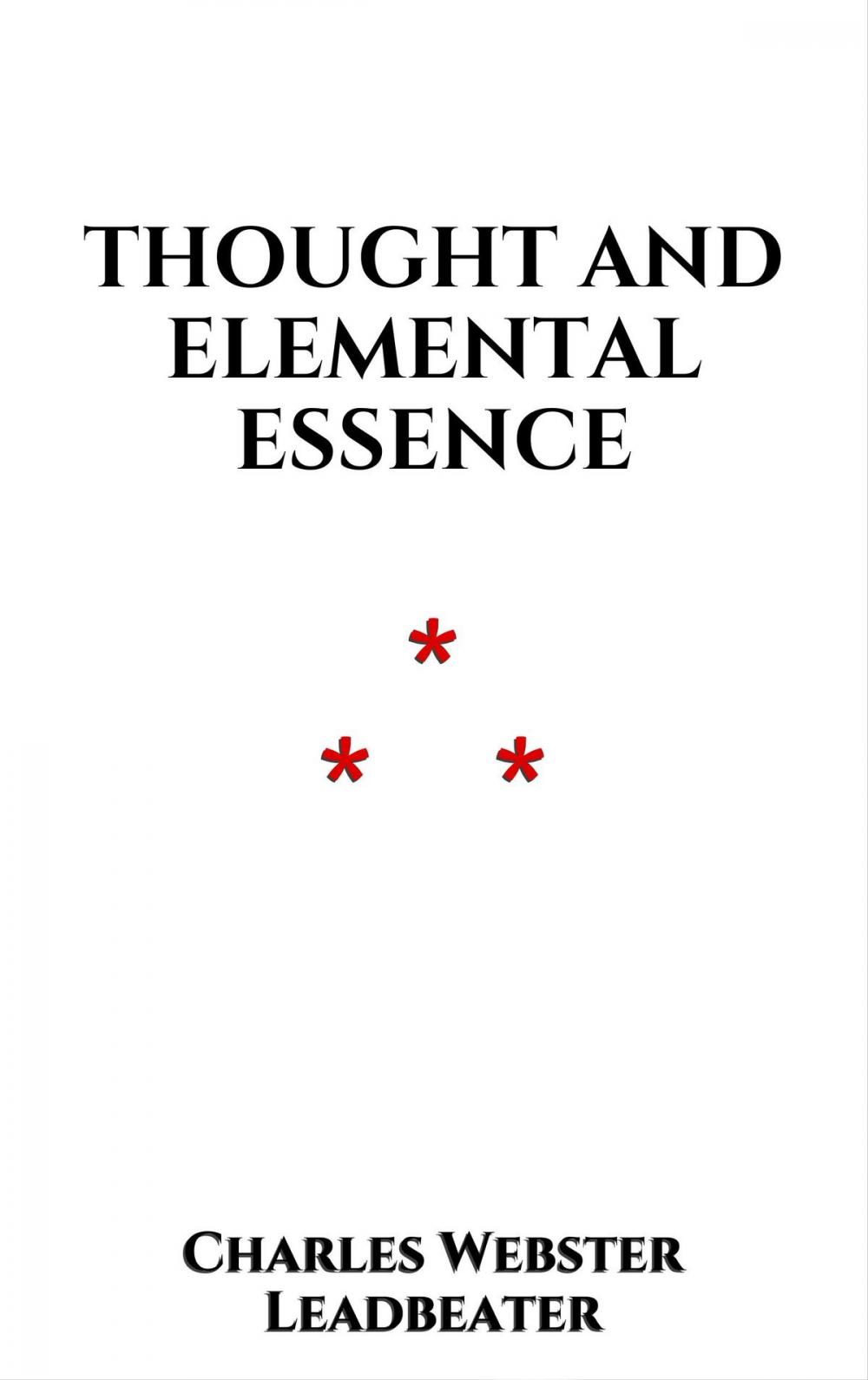 Big bigCover of Thought and Elemental Essence