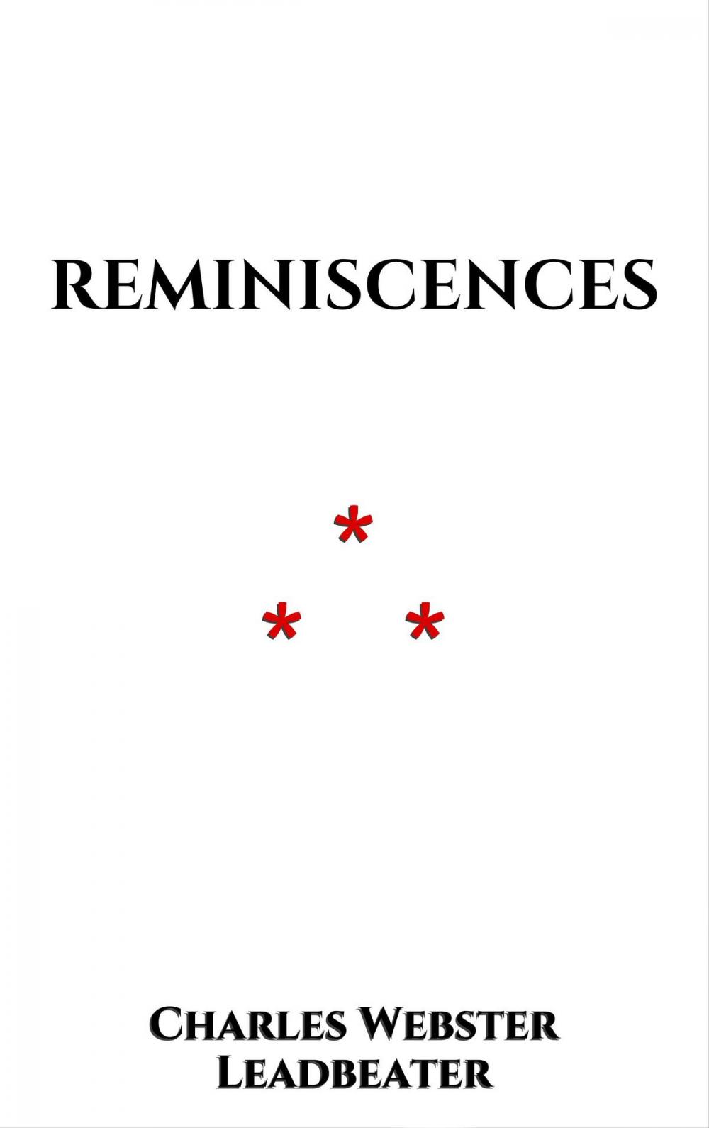 Big bigCover of Reminiscences