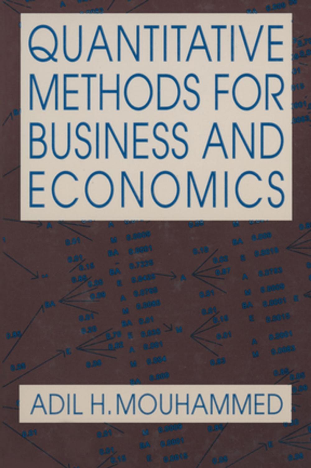 Big bigCover of Quantitative Methods for Business and Economics