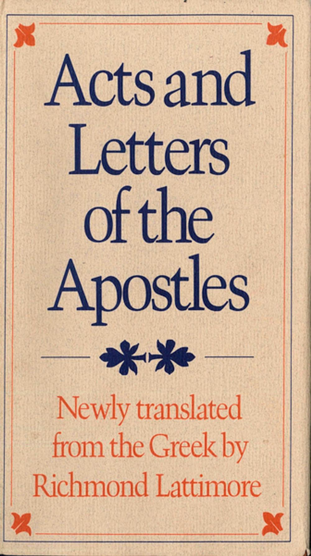 Big bigCover of Acts and Letters of the Apostles