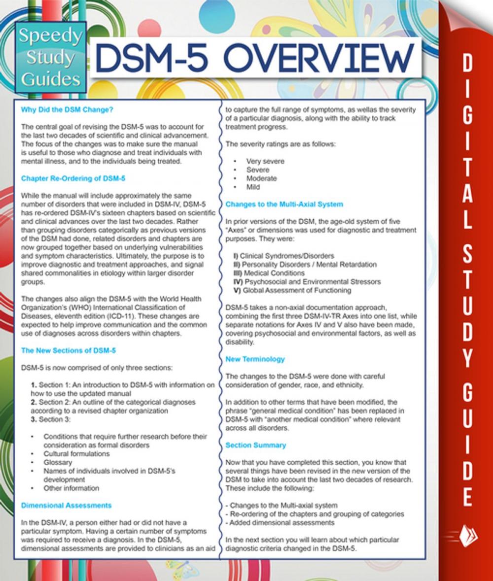 Big bigCover of DSM-5 Overview (Speedy Study Guides)