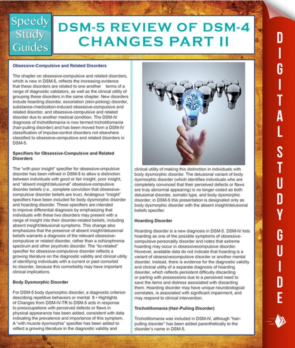 Big bigCover of DSM-5 Review of DSM-4 Changes Part II (Speedy Study Guides)