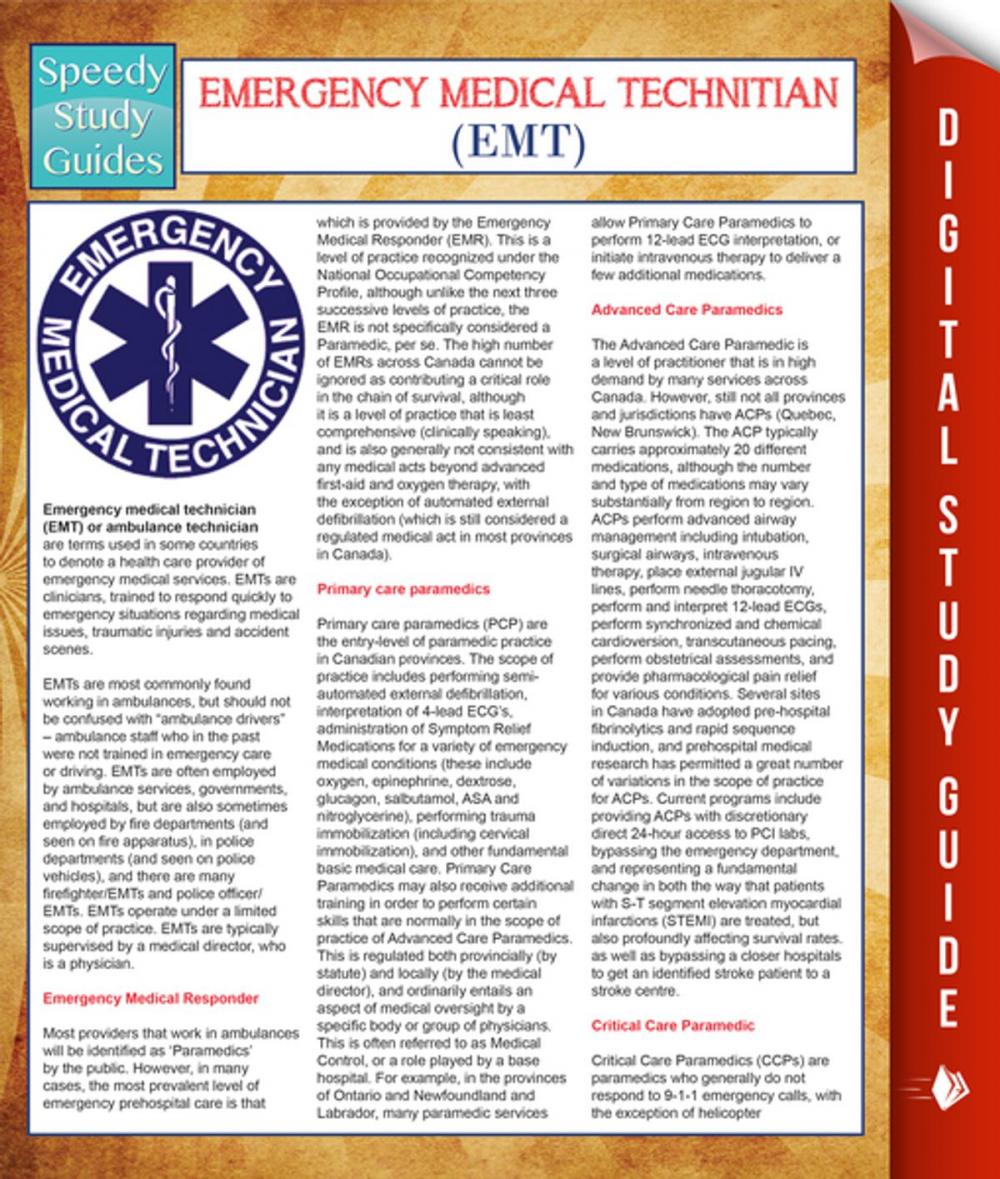 Big bigCover of EMT- Emergency Medical Technician (Speedy Study Guides)