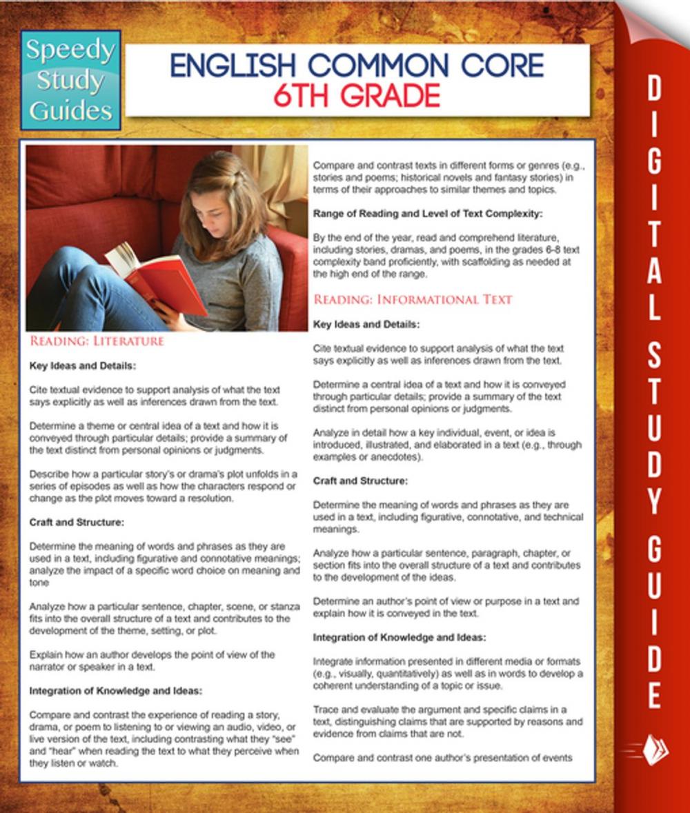 Big bigCover of English Common Core 6th Grade (Speedy Study Guides)