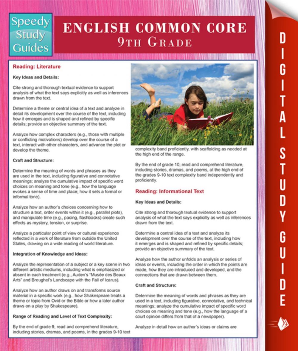 Big bigCover of English Common Core 9th Grade (Speedy Study Guides)