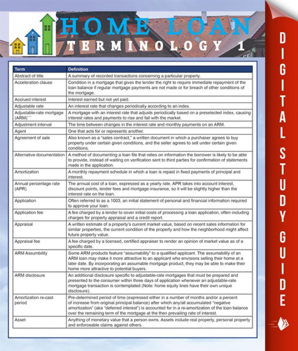 Big bigCover of Home Loan Terminology 1