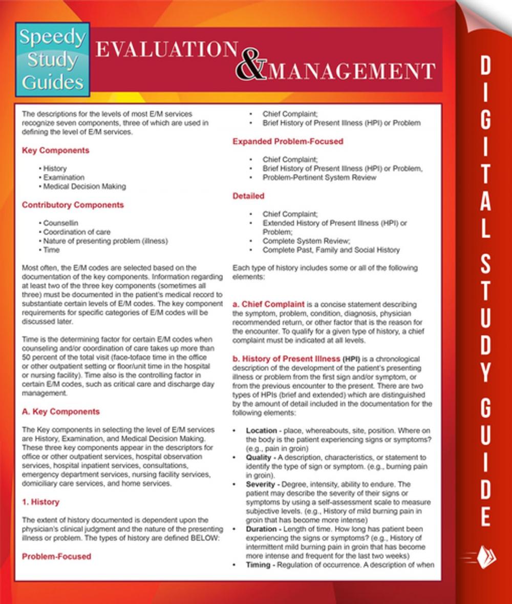 Big bigCover of Evaluation And Management (Speedy Study Guides)