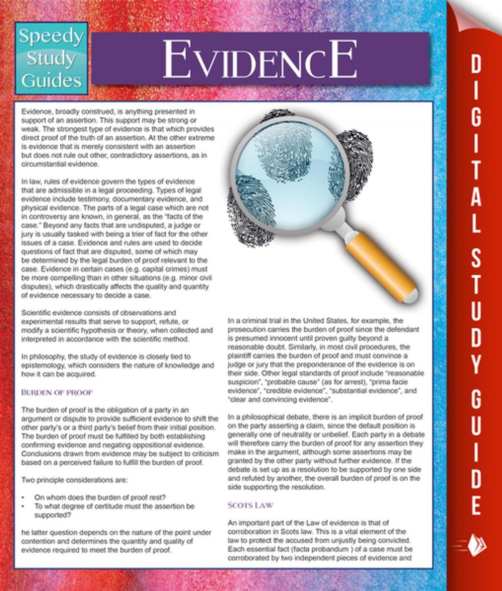 Big bigCover of Evidence (Speedy Study Guides)