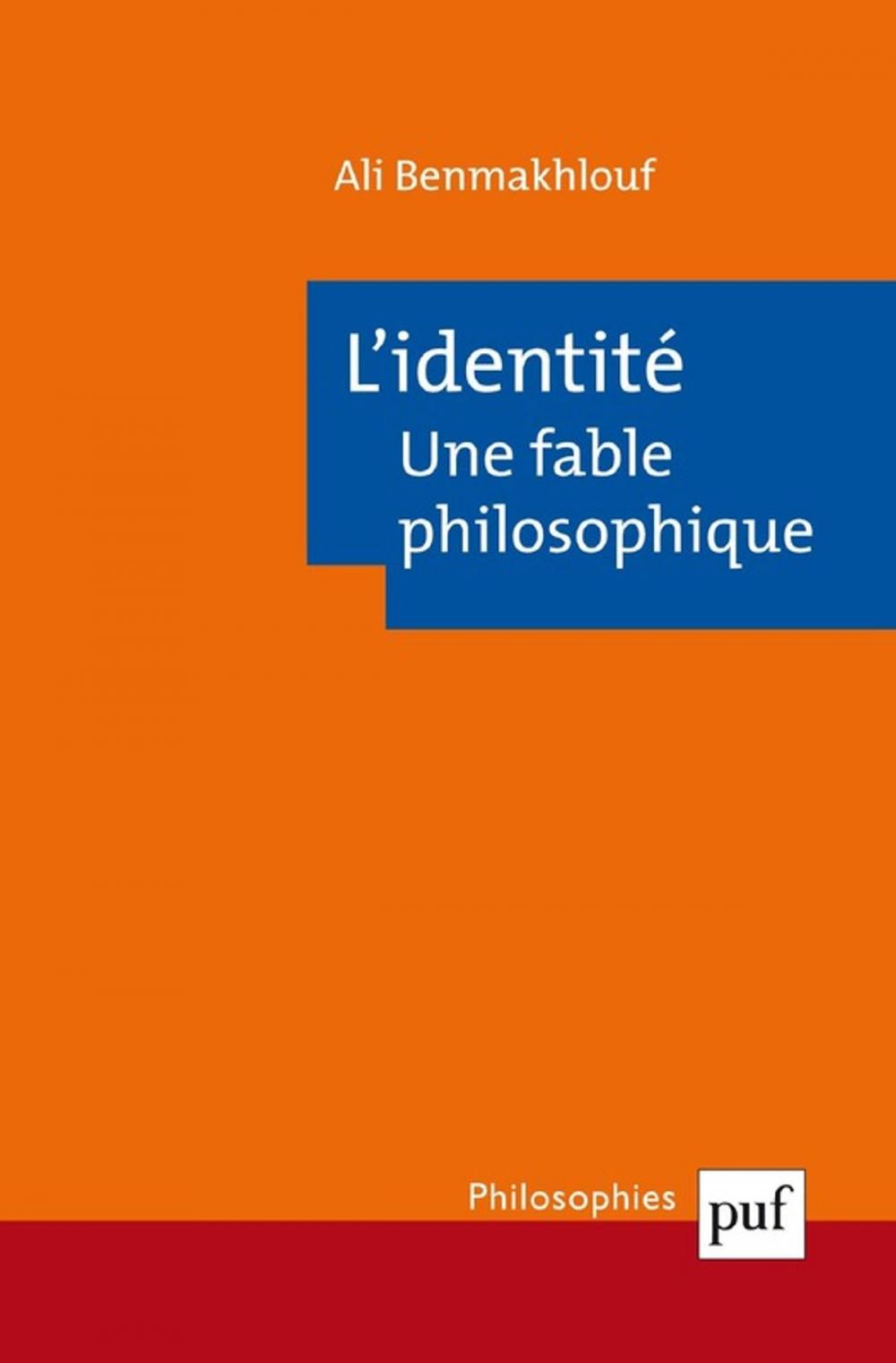 Big bigCover of L'identité, une fable philosophique