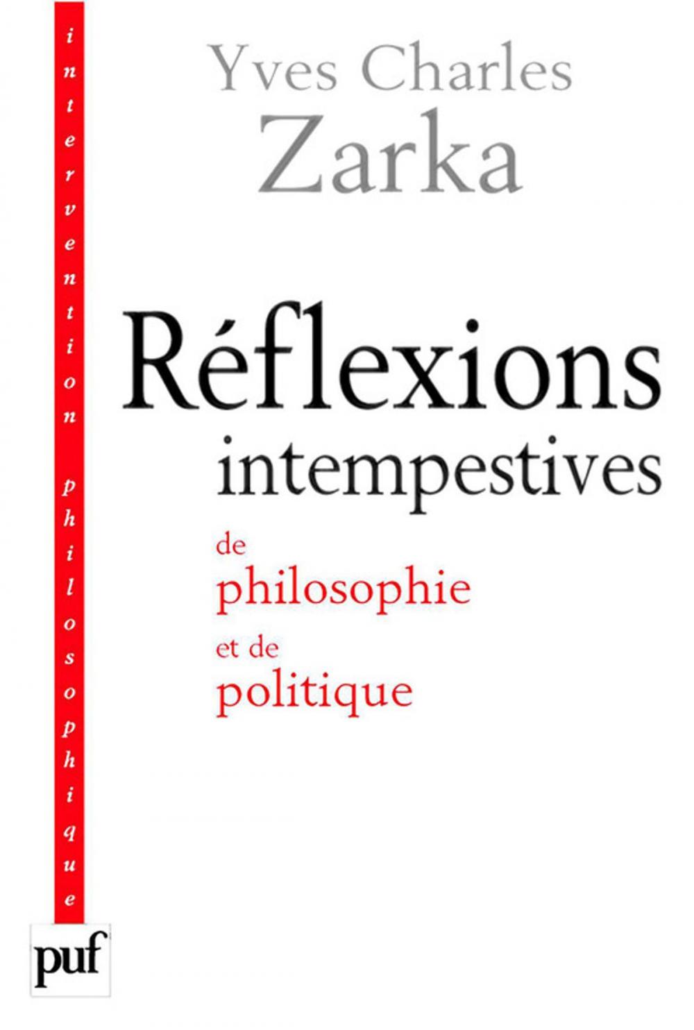 Big bigCover of Réflexions intempestives de philosophie et de politique