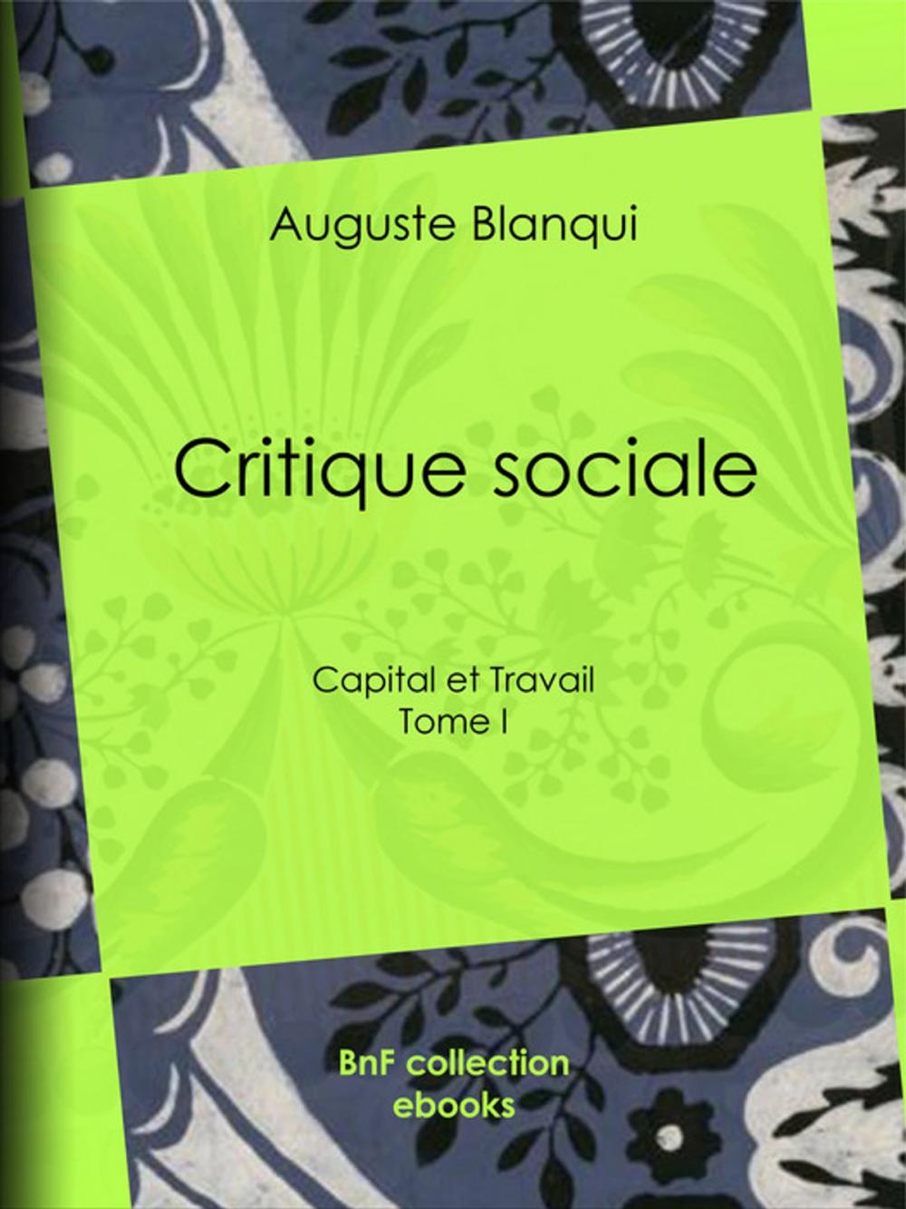 Big bigCover of Critique sociale