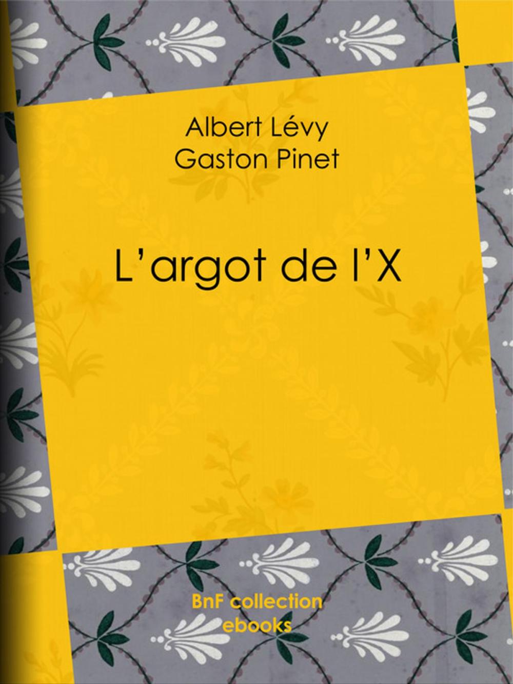 Big bigCover of L'argot de l'X