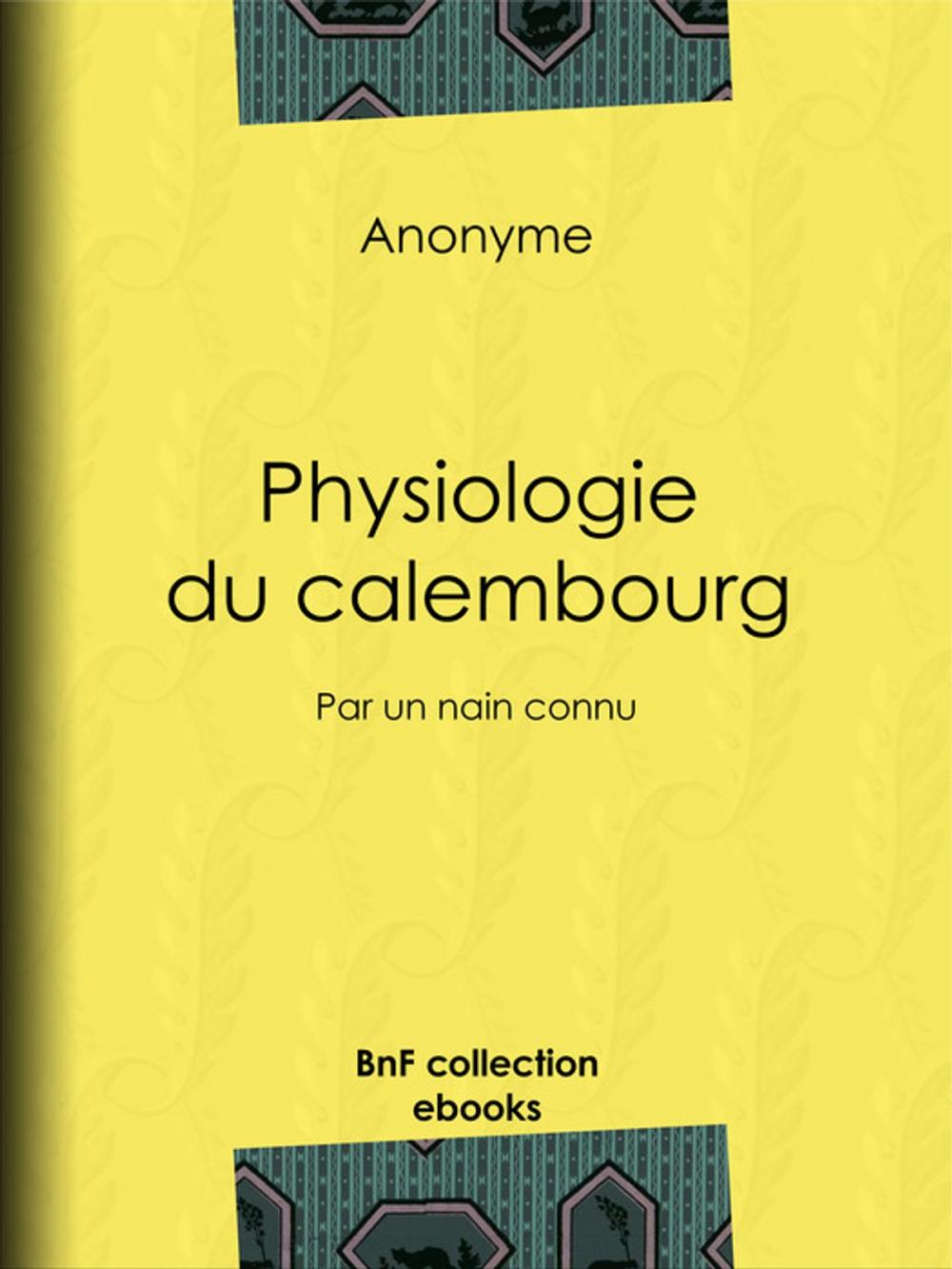 Big bigCover of Physiologie du calembourg