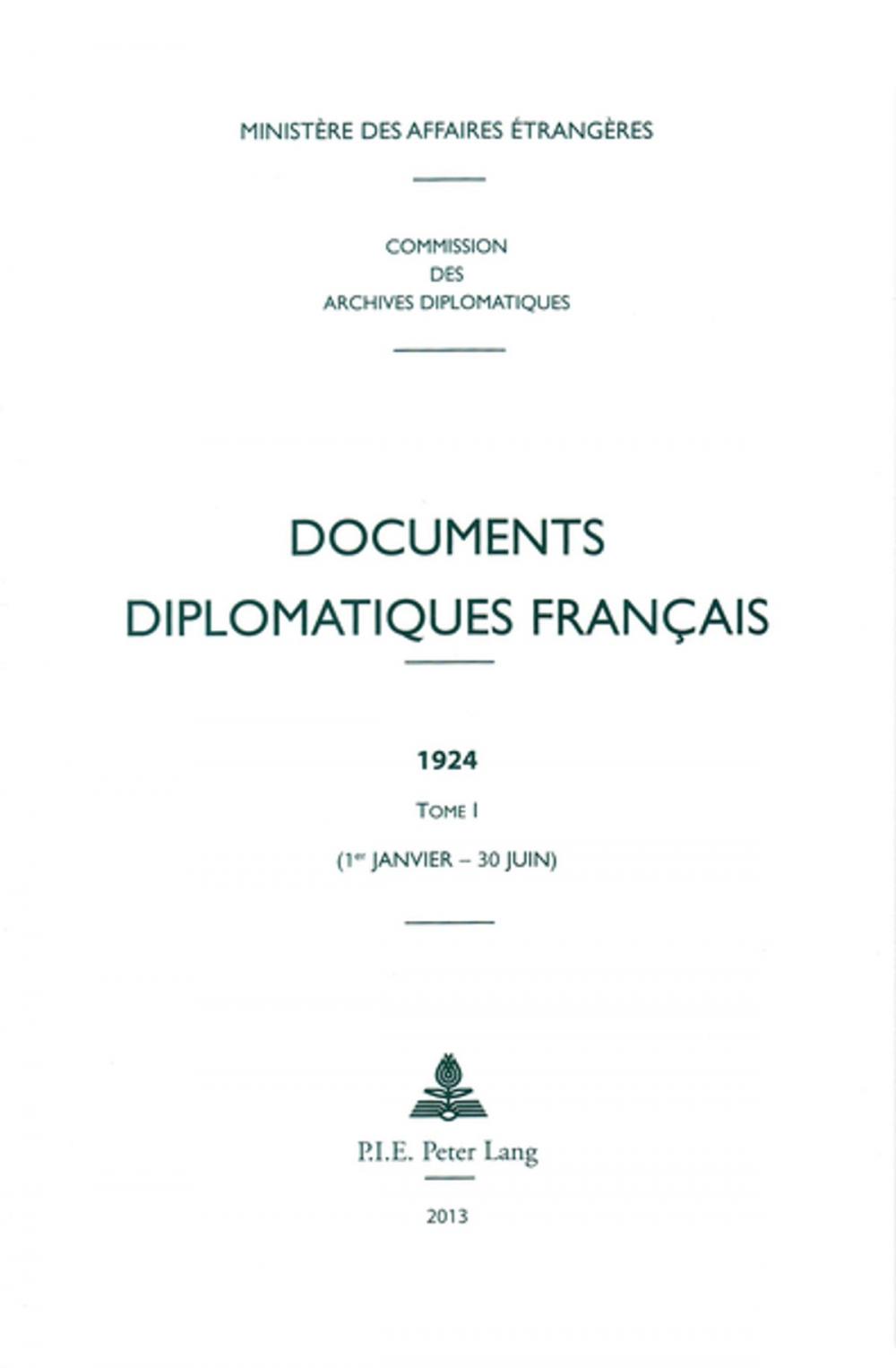 Big bigCover of Documents diplomatiques français