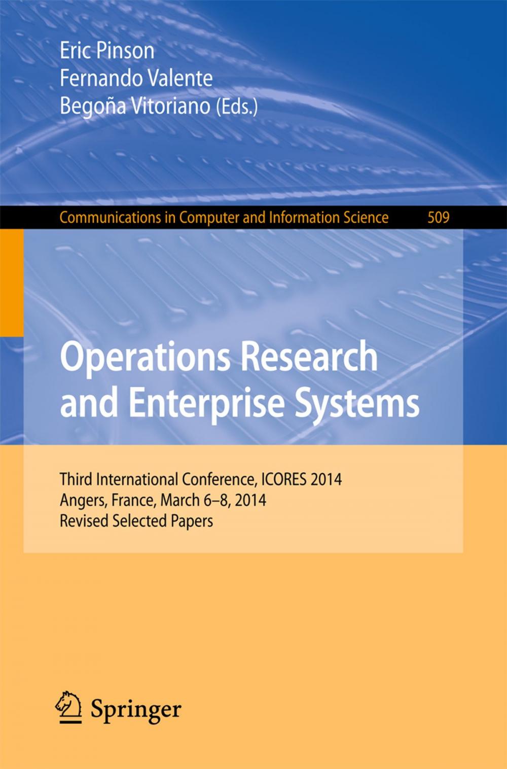 Big bigCover of Operations Research and Enterprise Systems