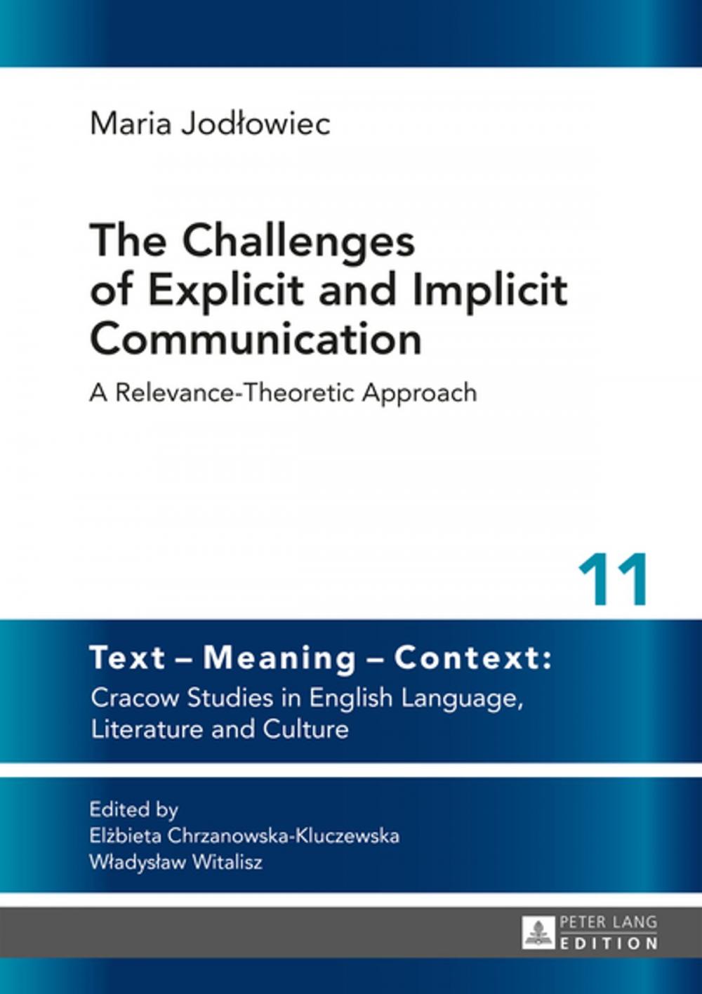 Big bigCover of The Challenges of Explicit and Implicit Communication