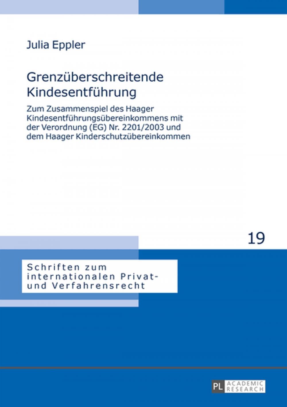 Big bigCover of Grenzueberschreitende Kindesentfuehrung