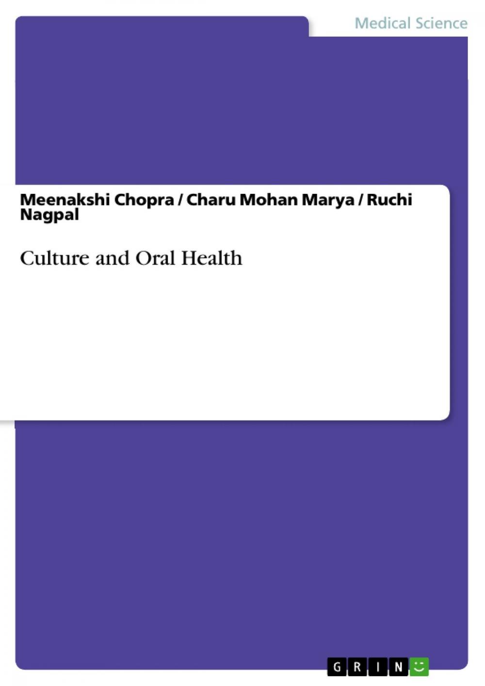 Big bigCover of Culture and Oral Health