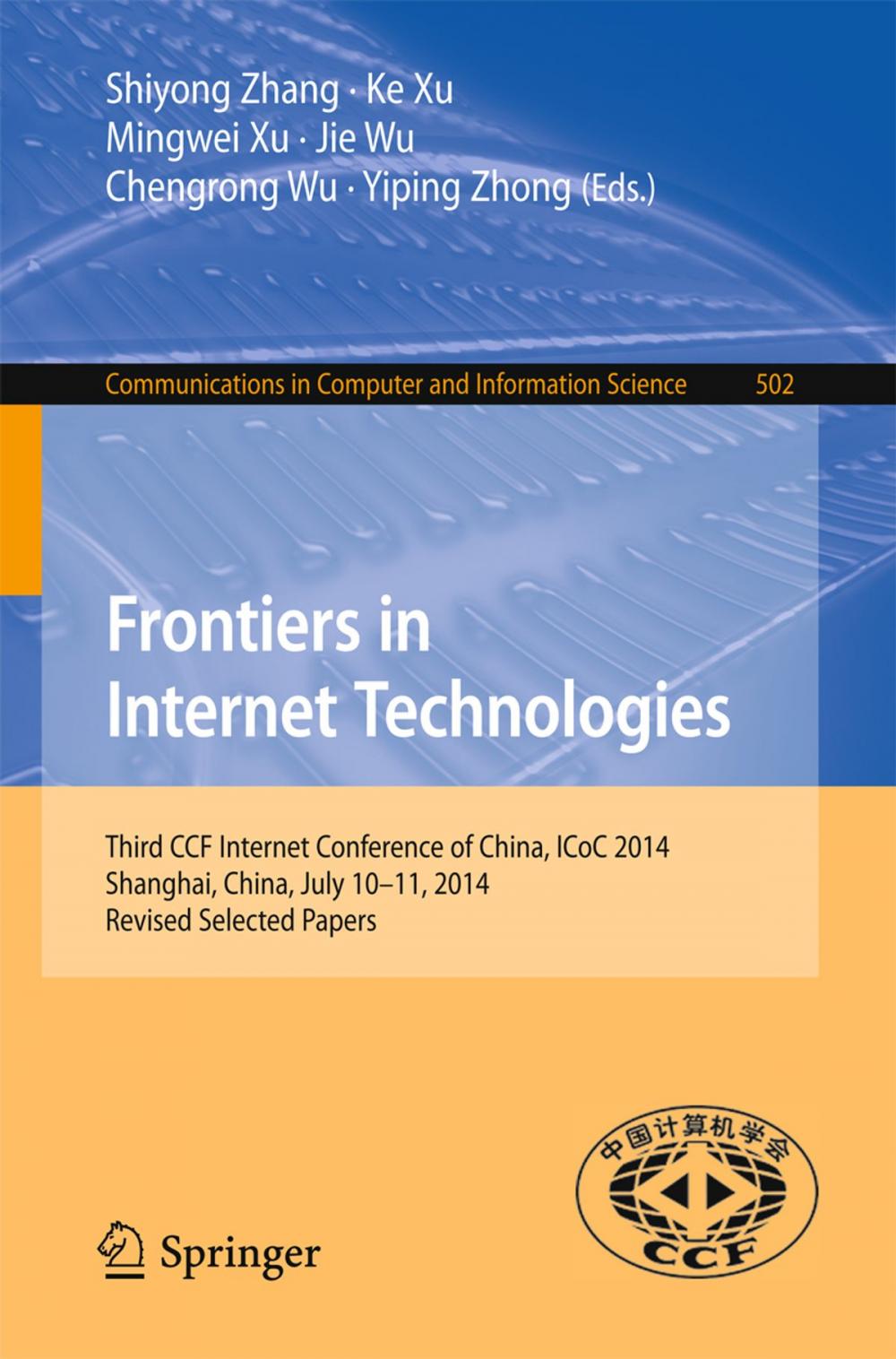 Big bigCover of Frontiers in Internet Technologies