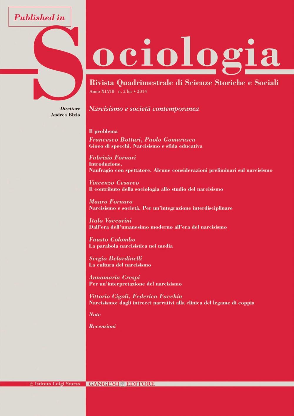 Big bigCover of Il contributo della sociologia allo studio del narcisismo