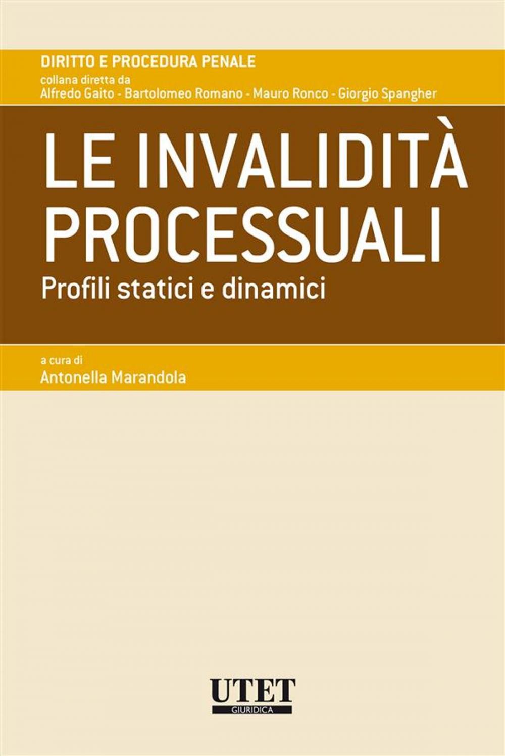 Big bigCover of Le invalidità processuali