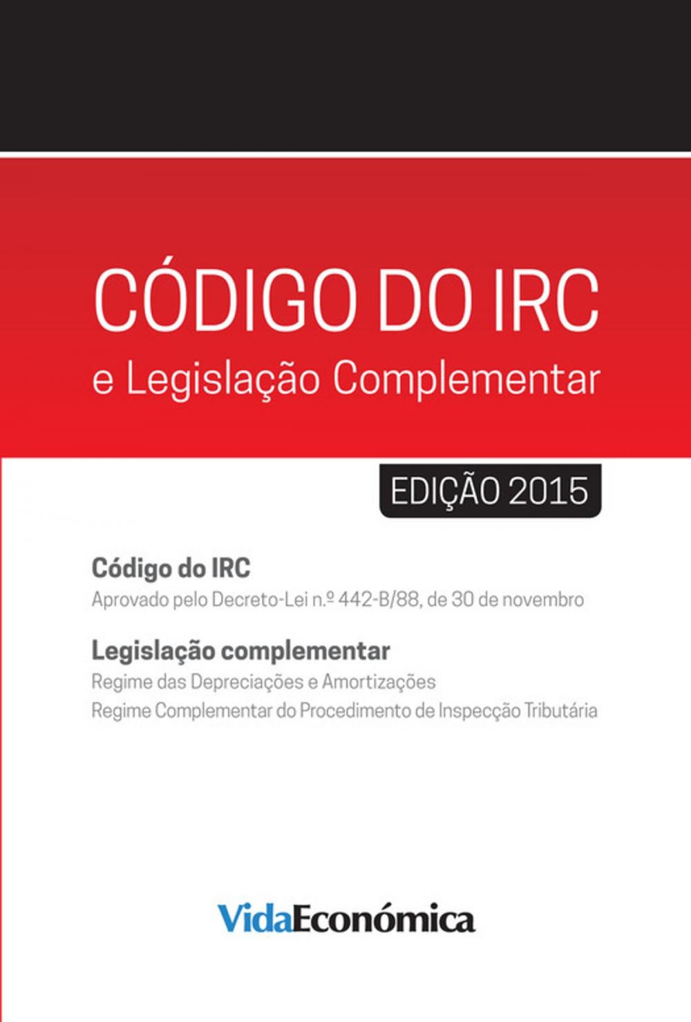 Big bigCover of Código do IRC e legislação Complementar - 2015