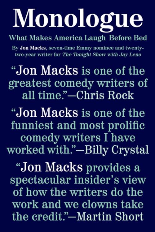 Cover of the book Monologue by Jon Macks, Penguin Publishing Group