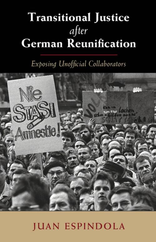 Cover of the book Transitional Justice after German Reunification by Juan Espindola, Cambridge University Press