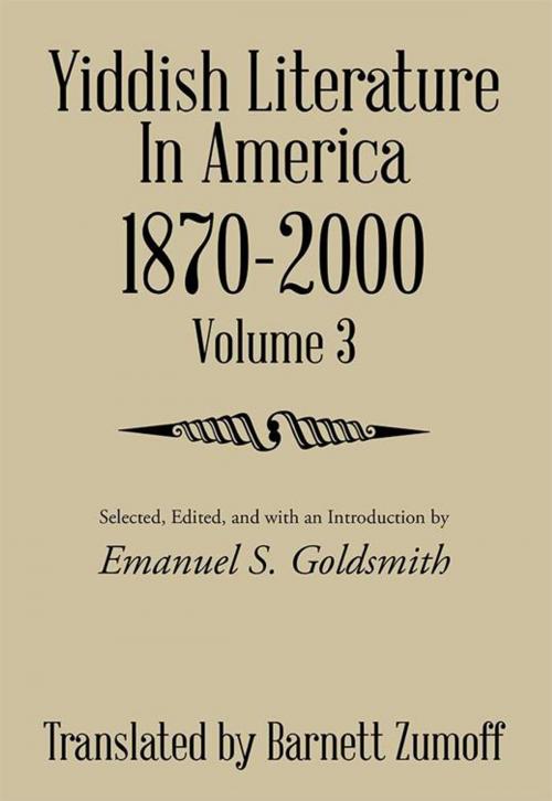 Cover of the book Yiddish Literature in America 1870-2000 by Emanuel  S. Goldsmith, Xlibris US